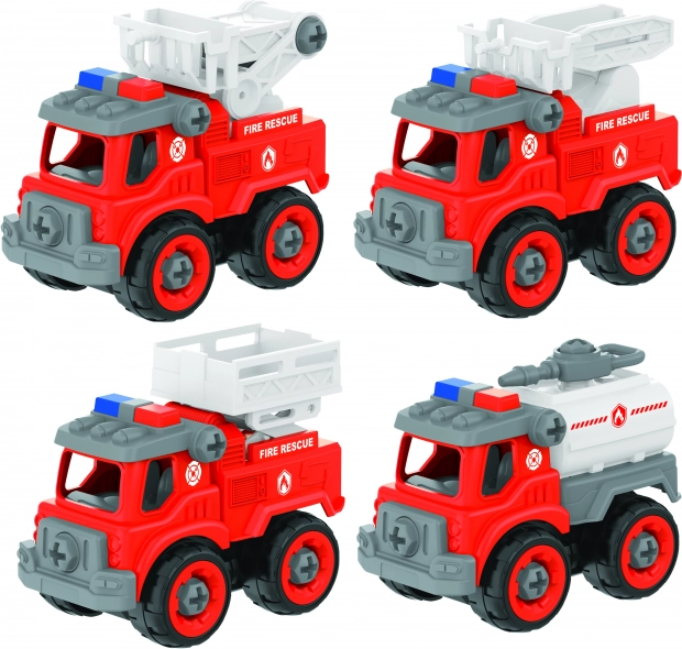 Skruende brandbiler 4 stk