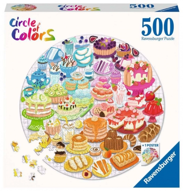 Ravensburger puslespil cirkel: Desserter 500 brikker