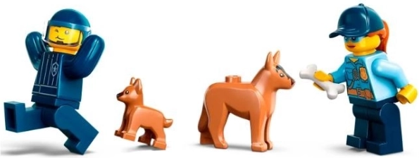 Minifigurer, hunde og tilbehør til historier