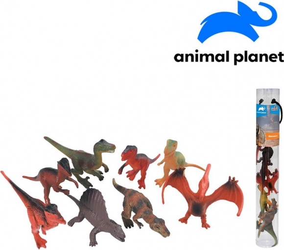 Dyrefigurer i rør Dinosaurer til mobilapp, 8 stk.