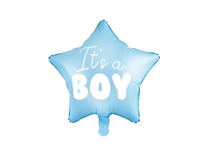 Folieballon stjerne "It's a boy" blå 48 cm