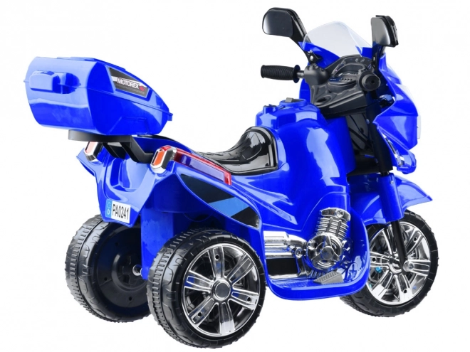Børne sportsmotorcykel med farverigt LED lys – Blå