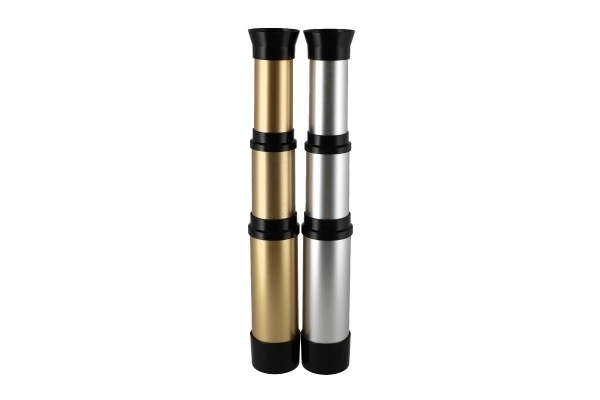Piratisk teleskop plast 19cm 2 farver i æske 5x19x5cm 8 stk i boks
