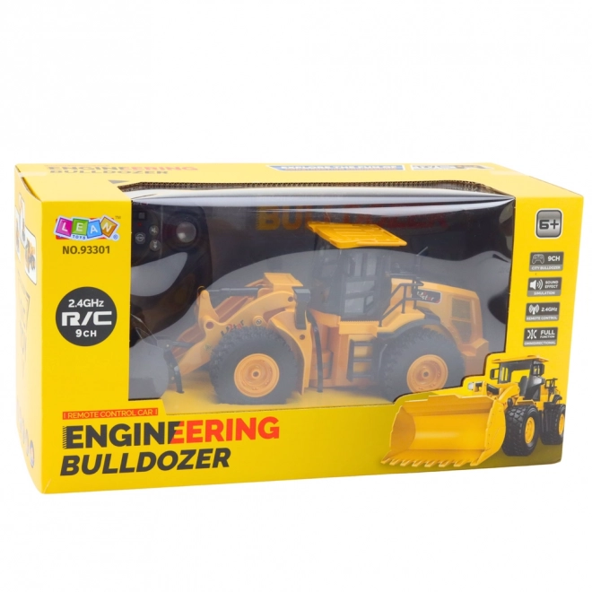 Fjernsyring RC bulldozer gul