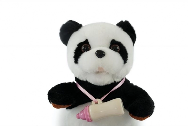 Interaktiv panda med flaske