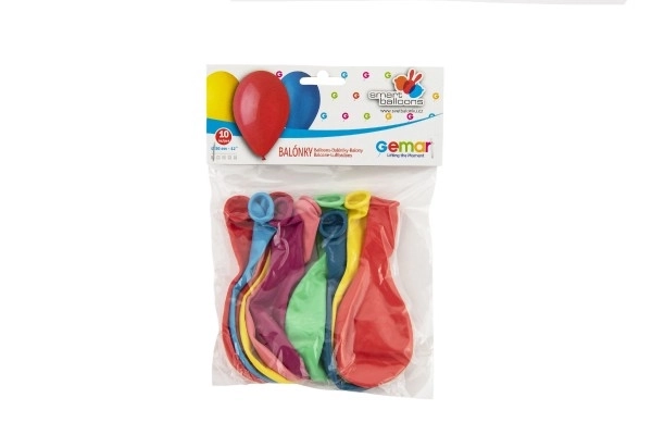 Oppustelige balloner farvet mix - 10 stykker