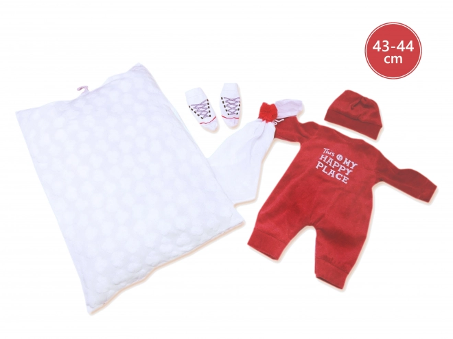 Realistisk babydukke med lyde og blødt krop 44 cm