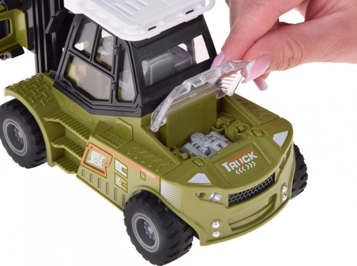 Åbent opbevaringsrum og gummihjul