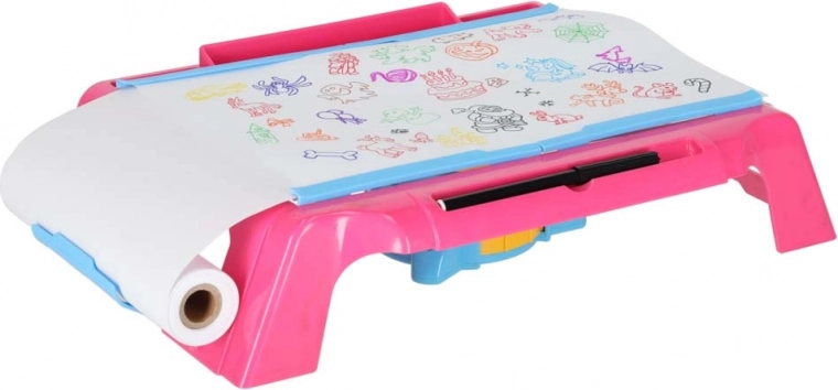 Uafbrudt tegning med papirrulle