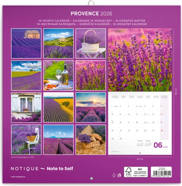 Note kalender Provence 2026