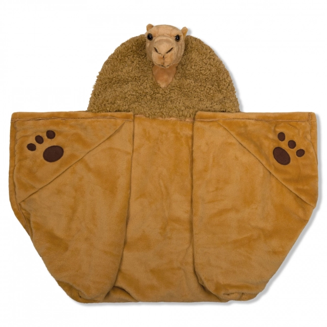 Varmt tæppe med hætte Kamel fra Cozy Noxxiez