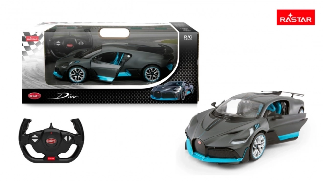 Bugatti Divo sølv model RASTAR 1:14 fjernstyret bil