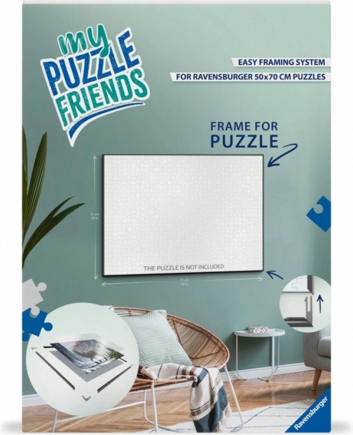 Sort puslespilsramme 70x50 cm fra Ravensburger