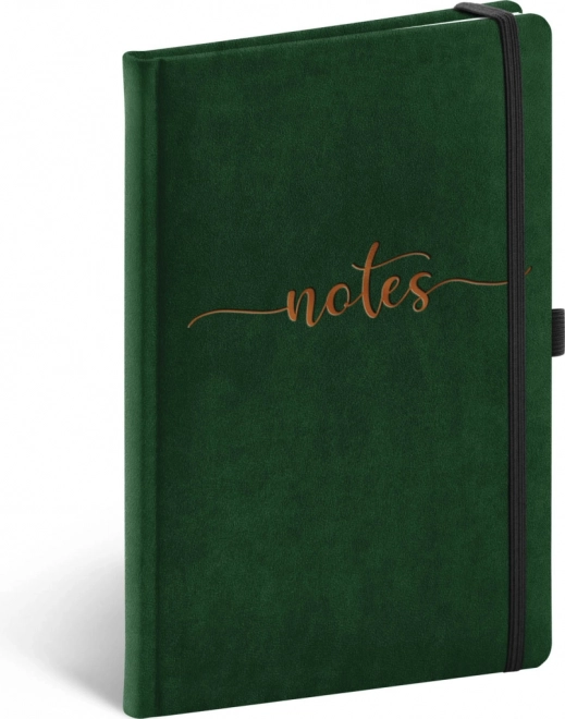Notique linjeret notesbog med fløjlsblødt omslag 13 × 21 cm