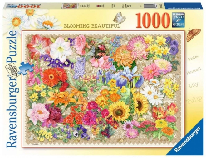 Puzzle 1000 brikker Blomstrende blomster