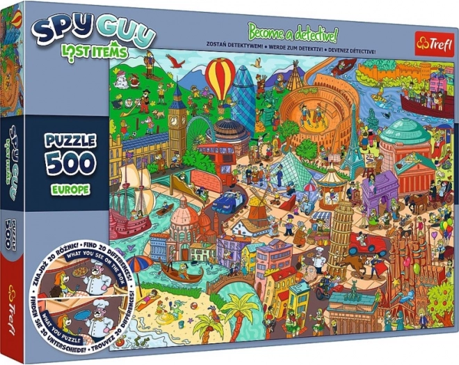 Puslespil 500 brikker Spy Guy Lost Items Europa