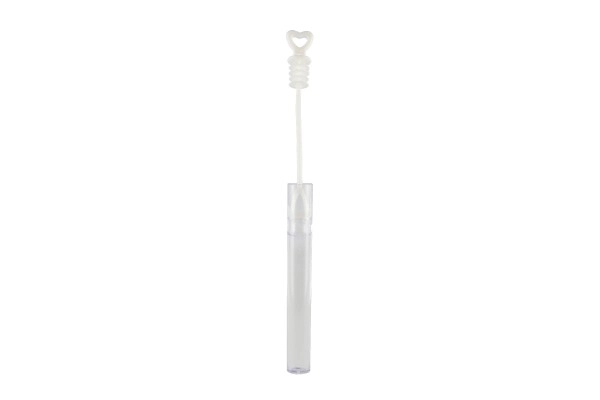Mini sæbebobler 5 ml gel, hvid, bryllup 10,5 cm