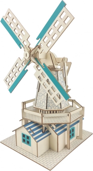 Træ 3D-puslespil hollandsk vindmølle WOODCRAFT
