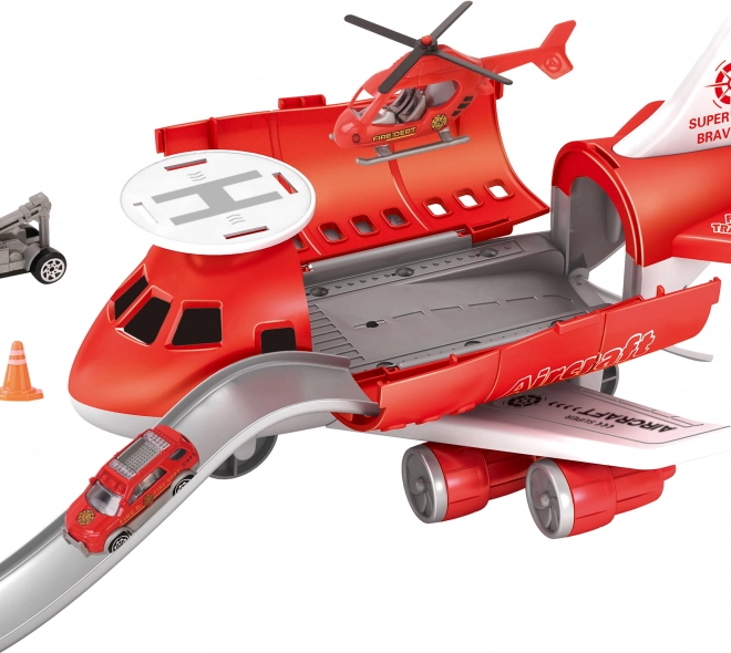 Brandstation Flyveplads med køretøjer og helikopter