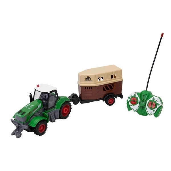 R/C traktor med hestetrailer