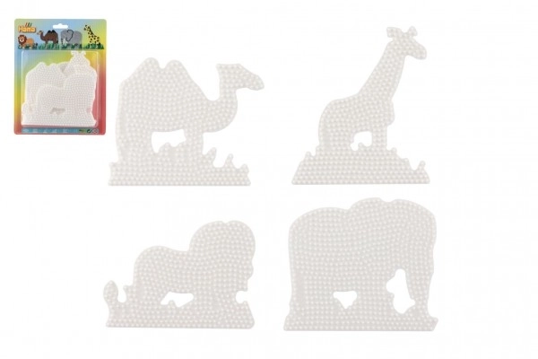 Underlag til StrikPerler Dyr – Elefant, Giraf, Løve og Kamel