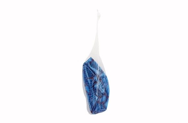 Farverig umalet gummibold i net - 23 cm