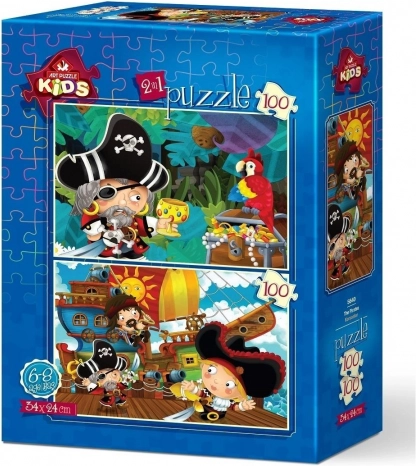 Pirater puslespil 2×100 brikker