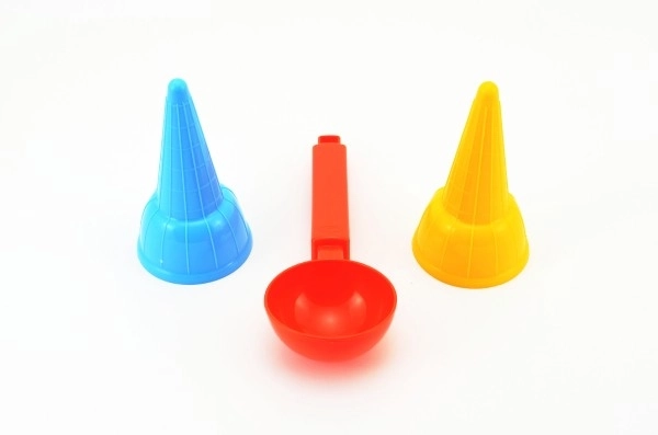 Is-sæt - 2x kegler + isske plast i net 8x18cm