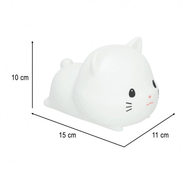 Silikone natlampe til børn Liggende kat
