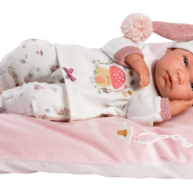 Llorens 73880 NYFØDT PIGE - realistisk dukke baby med hele kroppen i vinyl - 40 cm
