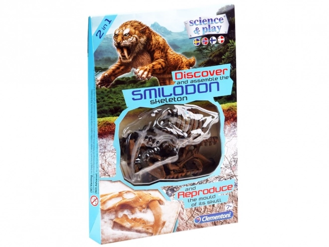 Clementoni Smilodon - Saml-selv skelet af sabeltiger