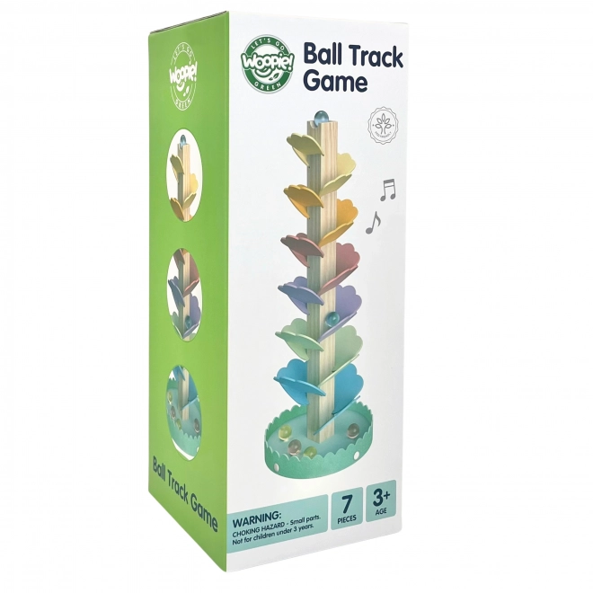 Træ kuglebane Rainbow Montessori WOOPIE GREEN