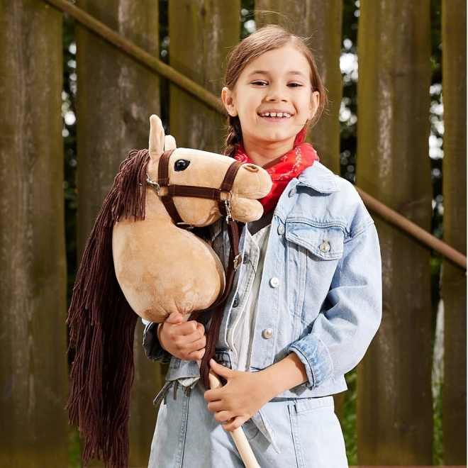 HOPPIHORSE kæphest hobby horse størrelse A3 beige
