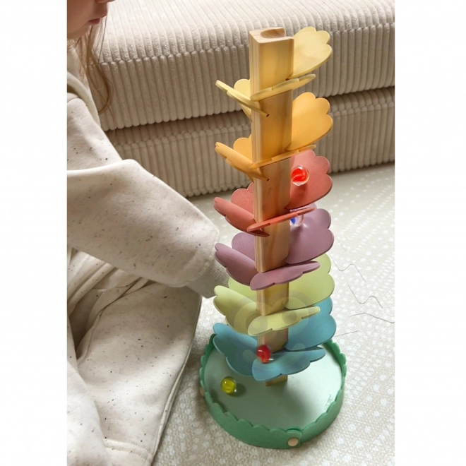 Træ kuglebane Rainbow Montessori WOOPIE GREEN