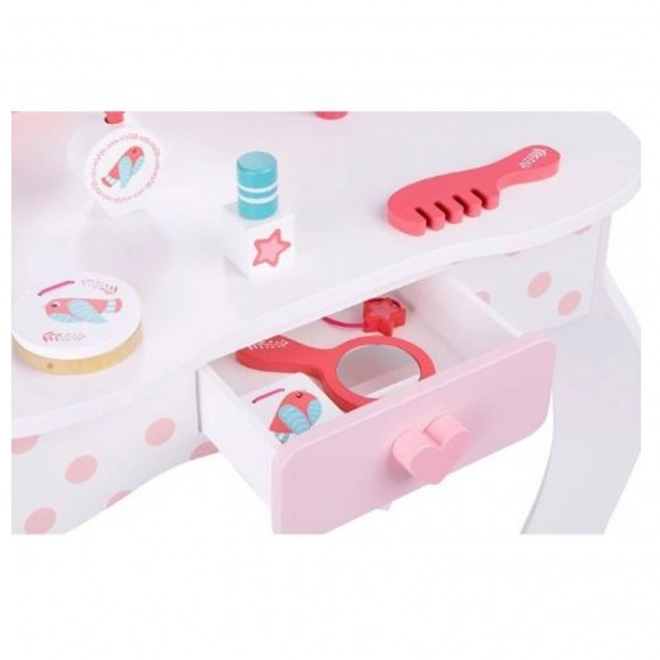 Træ toiletbord med stol fra Tooky Toy