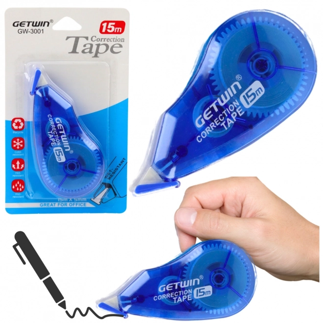 Korrektor i tape Blå 15m x 5mm