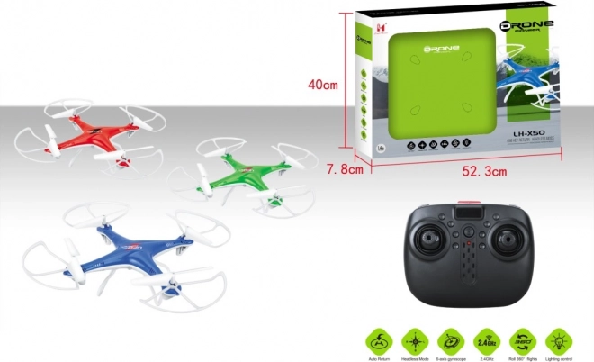Pioneer-drone med 6-akset gyroskop og automatisk retur