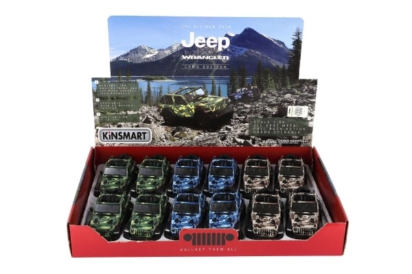 Auto Jeep Wrangler Camo udgave metal/plast 13cm