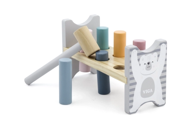 VIGA PolarB Trælænke med hammer – Montessori legetøj
