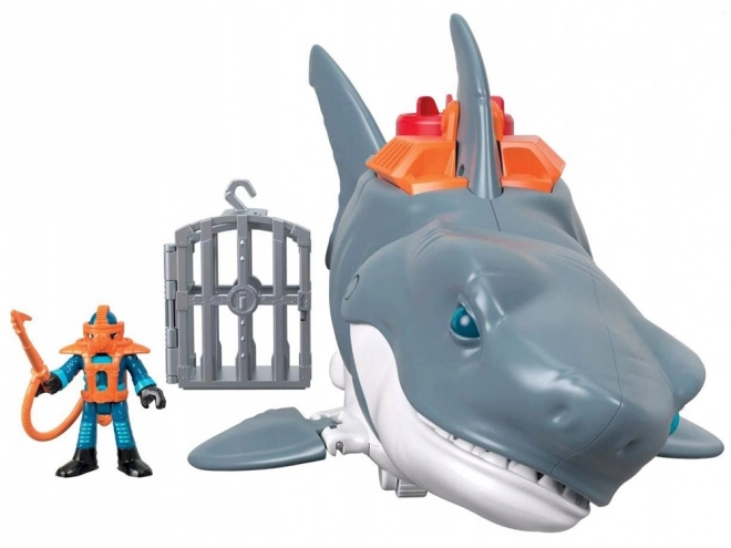 Mega Angribende Haj Imaginext med bevægelig kæbe