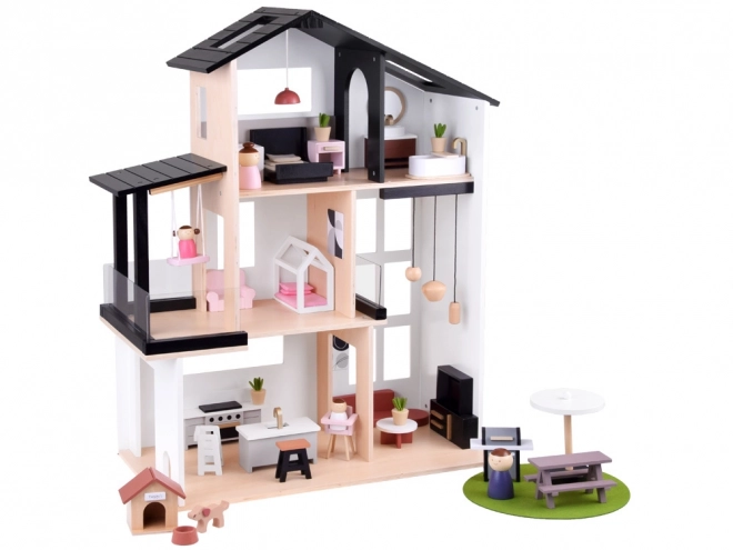 Træ Dukkehus i Loft Stil
