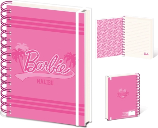 Ringbundet blok A5 BARBIE (Malibu) – linjeret