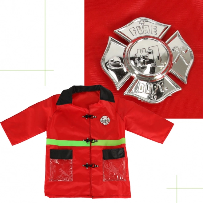 Karnevalkostume brandmand med walkie-talkie 3-8 år
