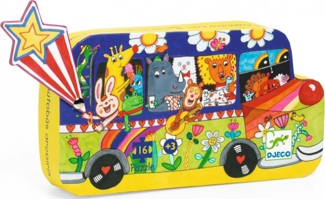 DJECO puslespil Regnbue bus 16 brikker