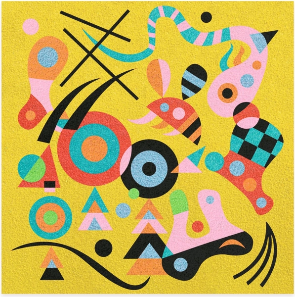 Kreativt sæt inspireret af Wassily Kandinsky