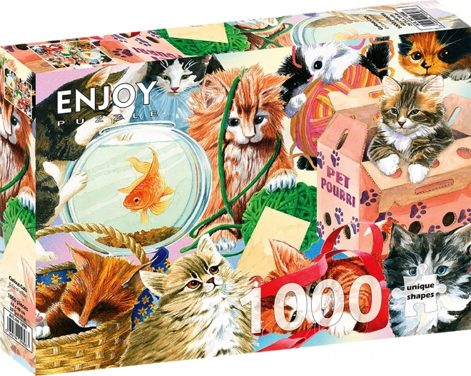 Nyd puslespil Nysgerrige katte 1000 brikker