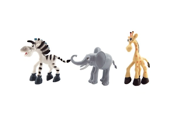 Glade safari ZOO plastdyrefigurer 9-10 cm 6 stk i pose