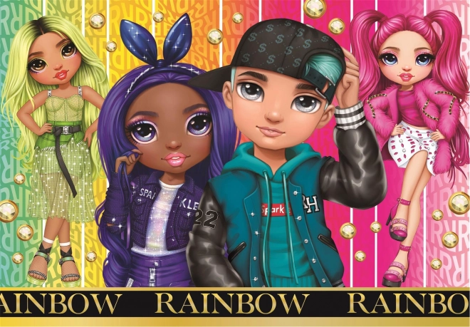 Clementoni puslespil Rainbow High: Jade, Krystal, River og Stella 104 brikker