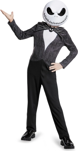Børnekostume Jack Skellington fra filmen Nightmare Before Christmas (10–12 år)