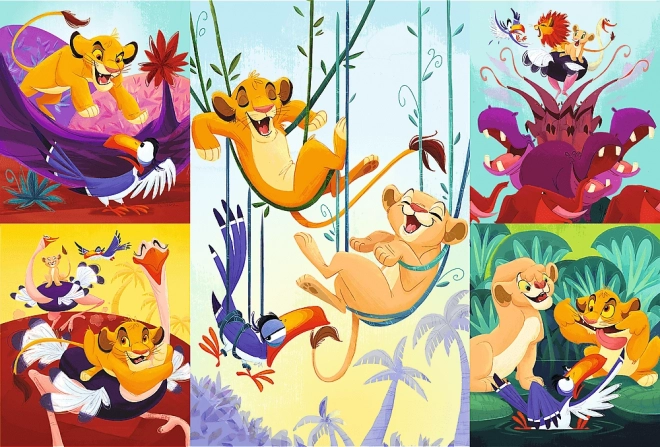 Puslespil 100 brikker DISNEY LØVERNES KONGE